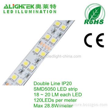 Super Bright 28.8w Double Row 24v 120 Smd5050 Led Strip Light Ribbon 